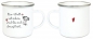 Preview: ♥ Tasse Emailletasse Die Welt ist schön weil du drauf bist  ..., Dankeschön, Geburtstag, Muttertag, Vatertag, Abschied, Jubiläum, Geschenk, Becher von Lüttentüddel